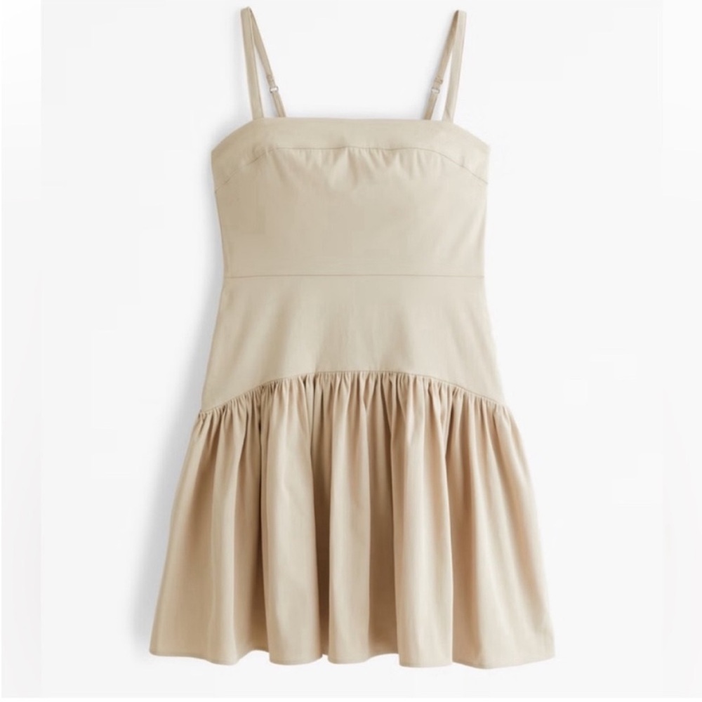 Abercrombie Tan Drop Waist Mini Dress